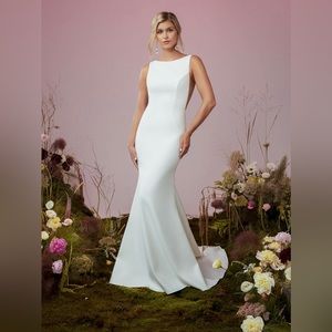 Anne Barge Blue Willow “Kismet” Wedding Dress in size 8 (No alterations)